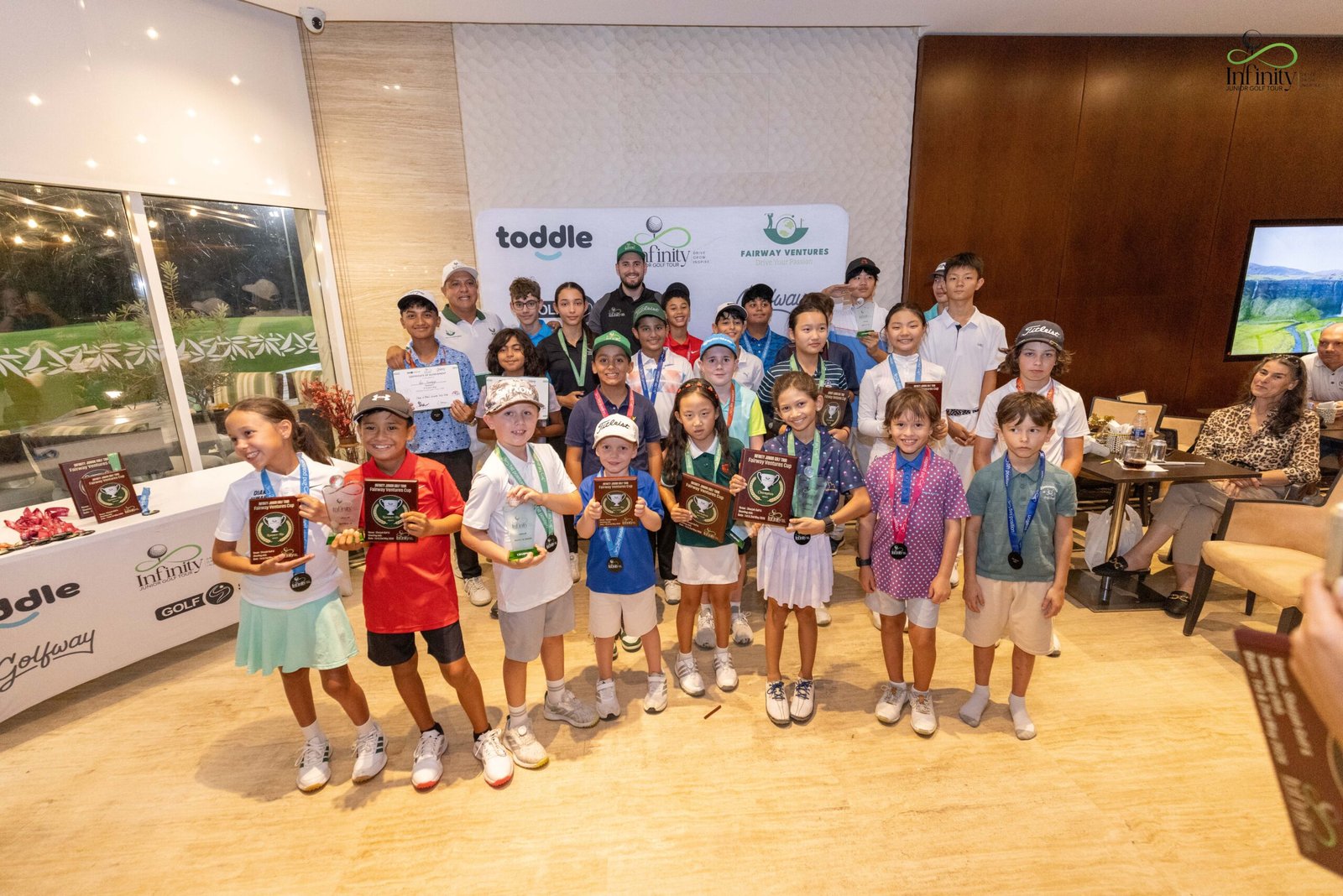 Prize-giving group at the Fairway Ventures Cup 2026 — closing ceremony